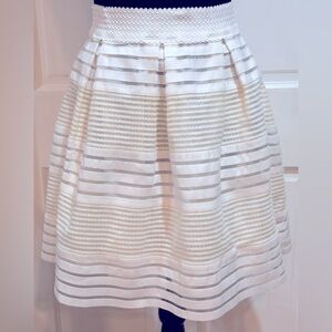 White Stretch Striped Mini
